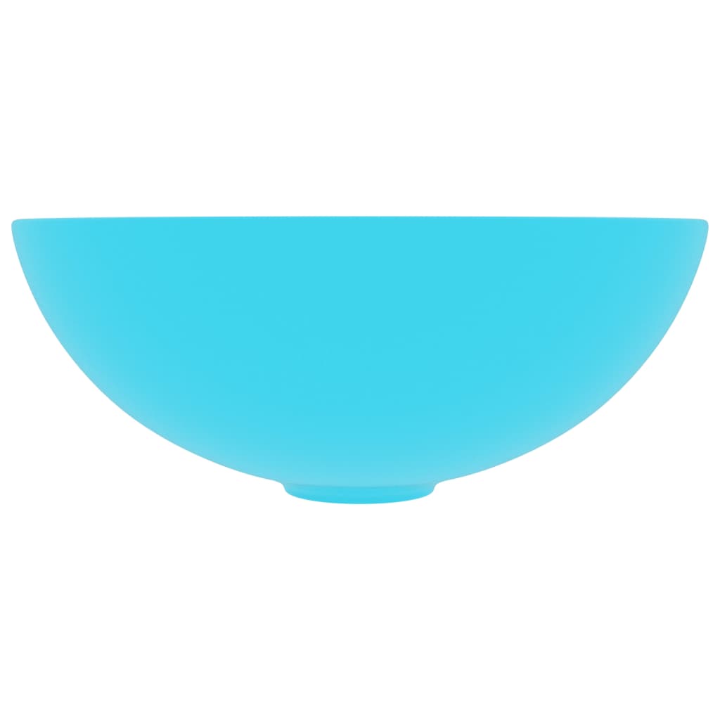 Vidaxl round ceramic washbasin light green