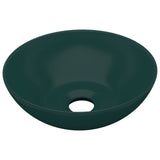 Vidaxl Washbasin Round Céramique Green foncé