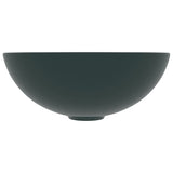 Vidaxl Washbasin Round Céramique Green foncé
