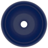Vidaxl Washbasin Round 40x15 cm keramická rohož tmavě modrá