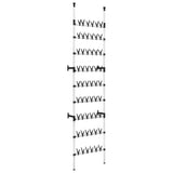 VidaXL shoe rack with rods of telescopic aluminum