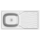 Umyvadlo Vidaxl s odtokovou sadou 1000x500x155 mm Silver z nerezové oceli