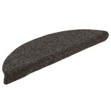 Vidaxl stair mats self -adhesive 15 pieces 56x17x3 cm anthracite hemisphere