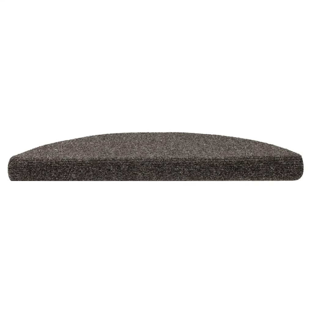 Vidaxl stair mats self -adhesive 15 pieces 56x17x3 cm anthracite hemisphere
