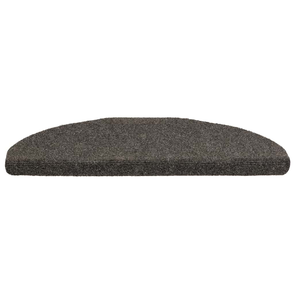 Vidaxl stair mats self -adhesive 15 pieces 65x21x4 cm anthracite semi -rounds large