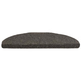 Vidaxl stair mats self -adhesive 15 pieces 65x21x4 cm anthracite semi -rounds large