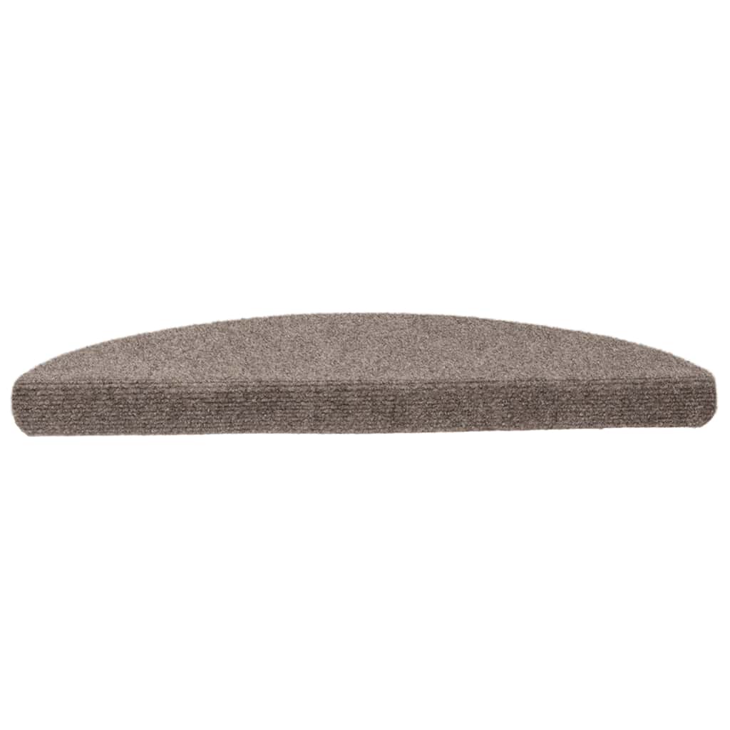 Vidaxl trappematter Selvbehandling 15 stykker 56x17x3 cm Beige halvkule