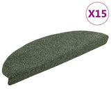 Vidaxl Stair Mats Self -fast 15 stykker 65x21x4 cm grøn halvkugle stor