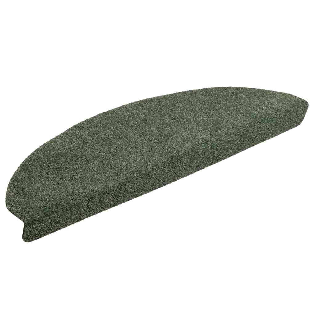 Vidaxl Stair Mats Self -fast 15 stykker 65x21x4 cm grøn halvkugle stor