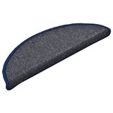 Vidaxl Schodišťové rohože 15 st 56x17x3 cm tmavě šedá a modrá
