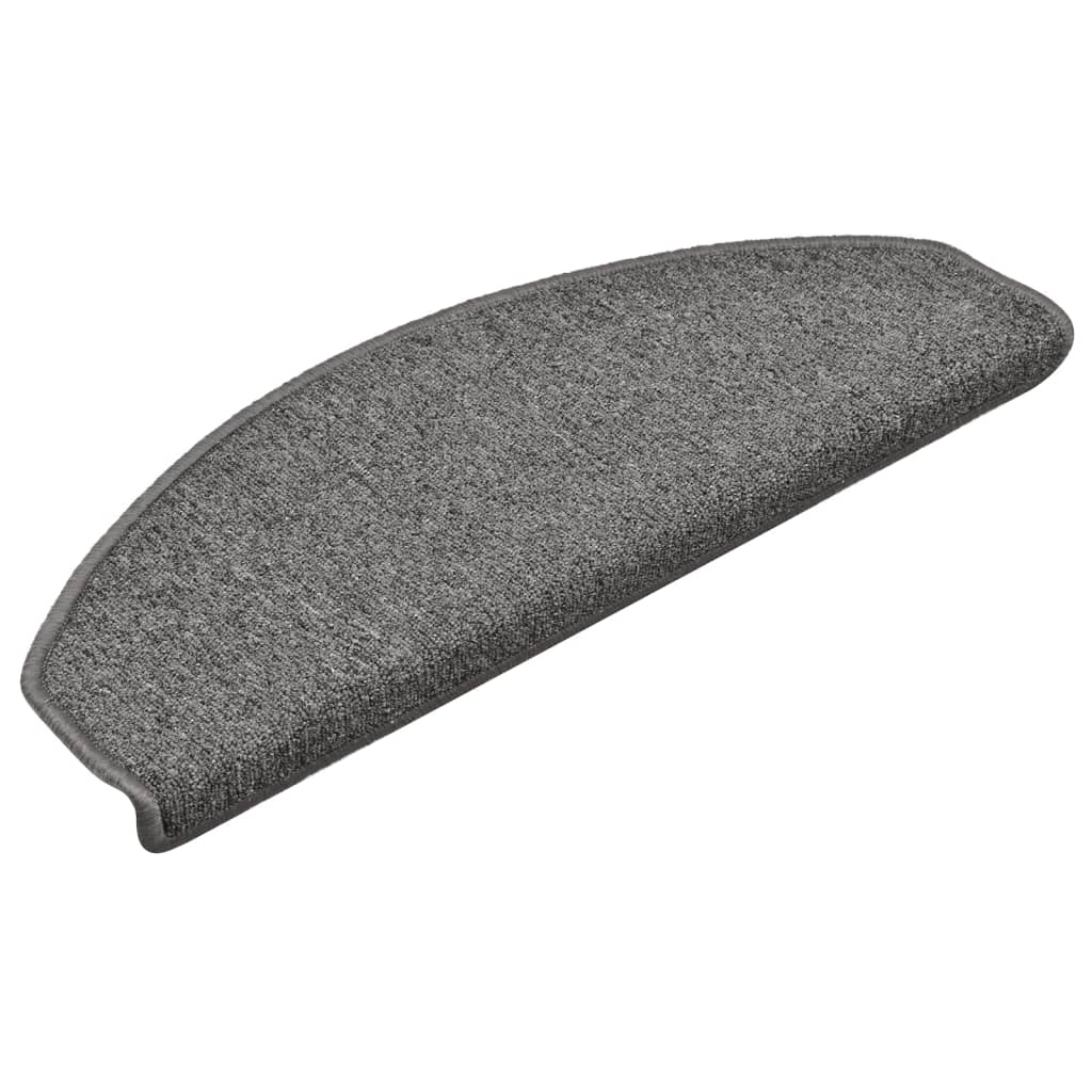 Mattes d'escalier Vidaxl 15 st 65x24x4 cm Hémisphère gris foncé grand