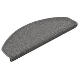 Mattes d'escalier Vidaxl 15 st 65x24x4 cm Hémisphère gris foncé grand
