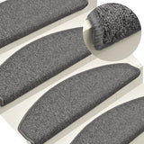 Vidaxl stair mats 15 st 65x24x4 cm dark gray hemisphere large