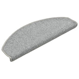 Mattes d'escalier Vidaxl 15 st 65x24x4 cm Gray clair semi-lions grandes