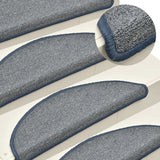 Vidaxl stair mats 15 st 56x17x3 cm light gray and blue hemisphere