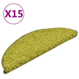 Vidaxl stair mats 15 st 56x17x3 cm green