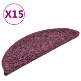 Vidaxl stair mats 15 st 56x17x3 cm dark purple
