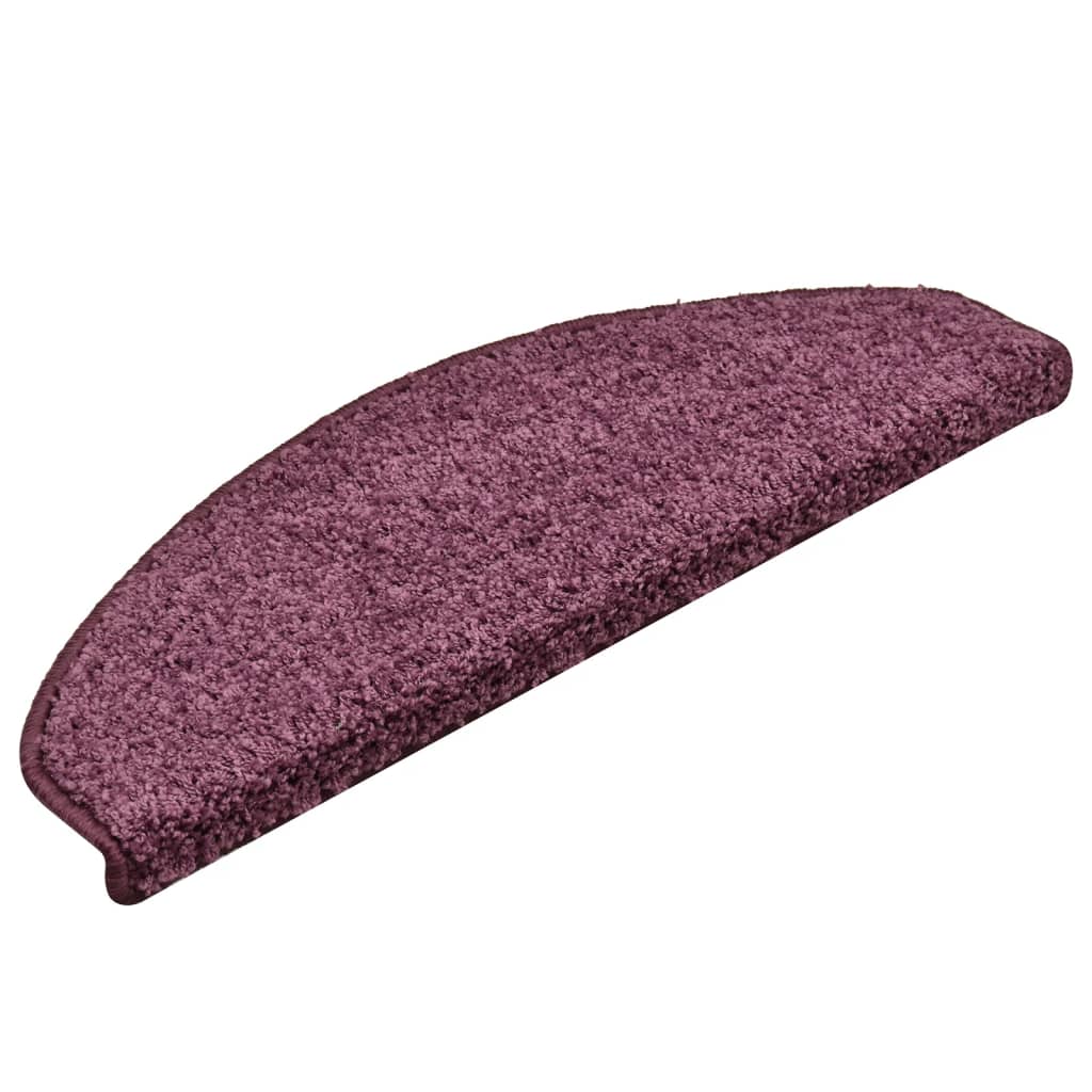 Vidaxl stair mats 15 st 65x21x4 cm dark purple