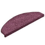 Vidaxl stair mats 15 st 65x21x4 cm dark purple