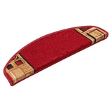 Vidaxl stair mats self -adhesive 15 st 65x21x4 cm red