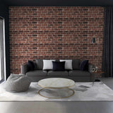 Vidaxl 10 st Wall panels 3D Dark brown brick EPS