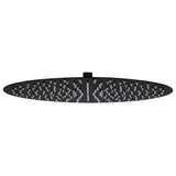 Vidaxl Pain Shower Head Round 40 cm en acier inoxydable noir