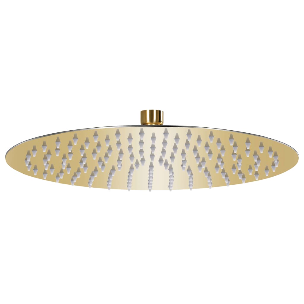 Vidaxl Pluie Shower Tête ronde 30 cm en acier inoxydable or couleur or