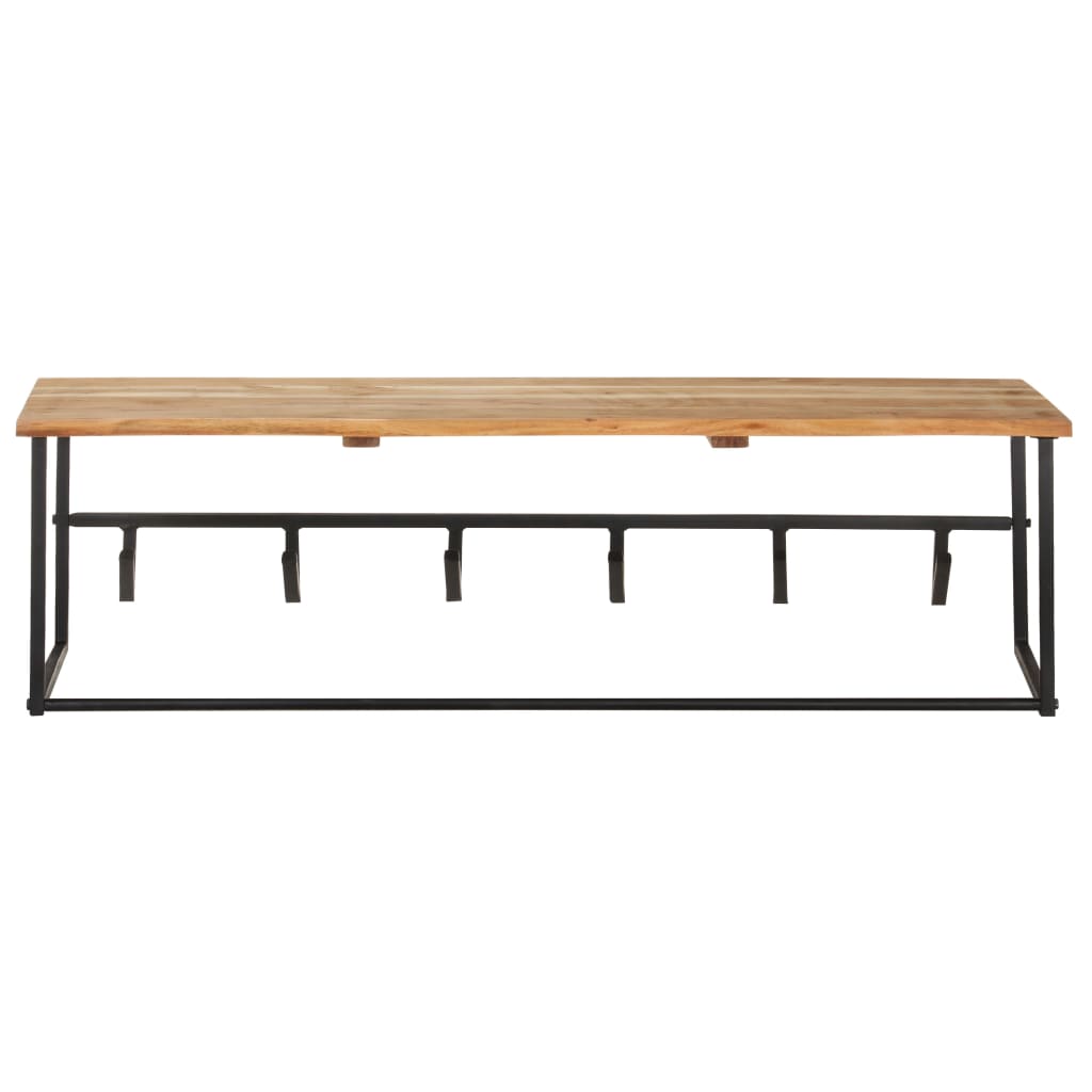 VidaXL coat rack with shelf 100x34x38 cm solid acacia wood