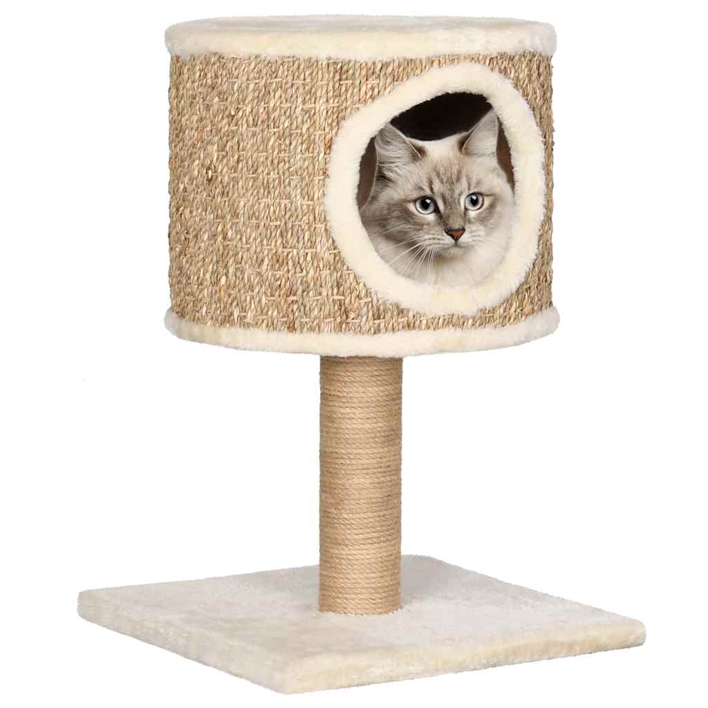 Vidaxl -Katzenmöbel mit Haus und Kratzer nach 52 cm Seegras