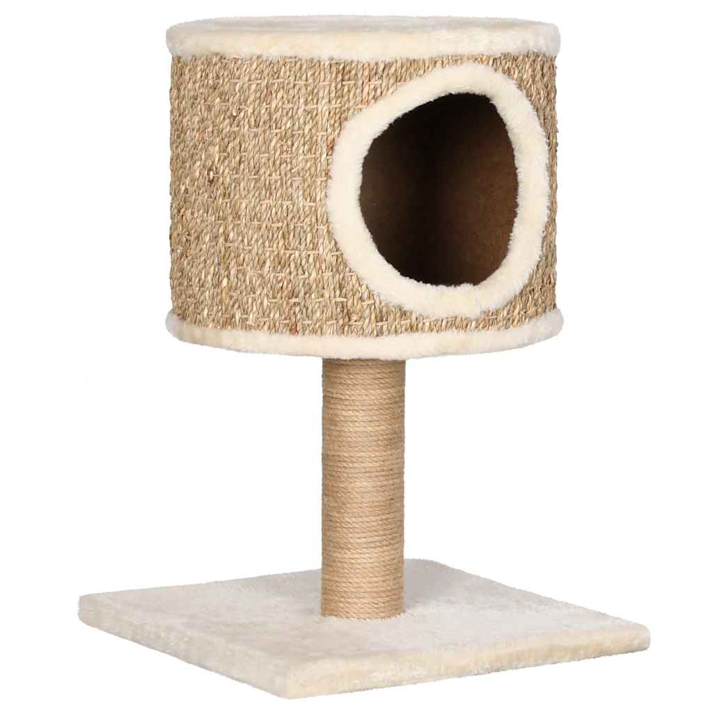 Vidaxl -Katzenmöbel mit Haus und Kratzer nach 52 cm Seegras