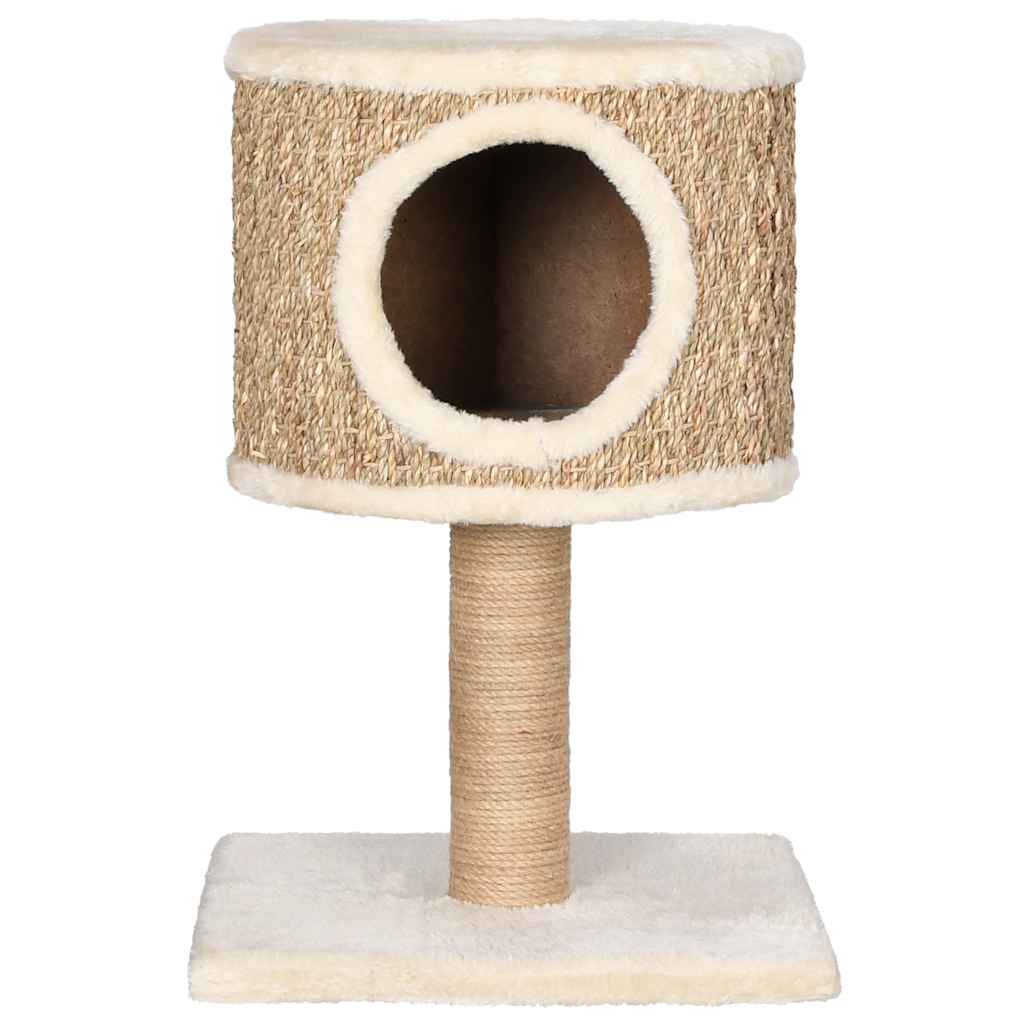 Vidaxl -Katzenmöbel mit Haus und Kratzer nach 52 cm Seegras