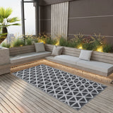 Vidaxl afuera de la alfombra Arakil 120x180 cm pp negro