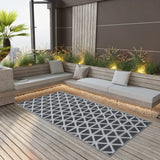 VidaXL outside rug arakil 160x230 cm pp black