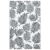 Vidaxl ausserhalb rug arakil 80x150 cm pp wäiss a schwaarz