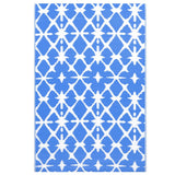 Vidaxl ausserhalb vum Rug Arakil 190x290 cm pp blo a wäiss
