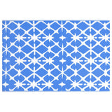 Vidaxl ausserhalb vum Rug Arakil 190x290 cm pp blo a wäiss