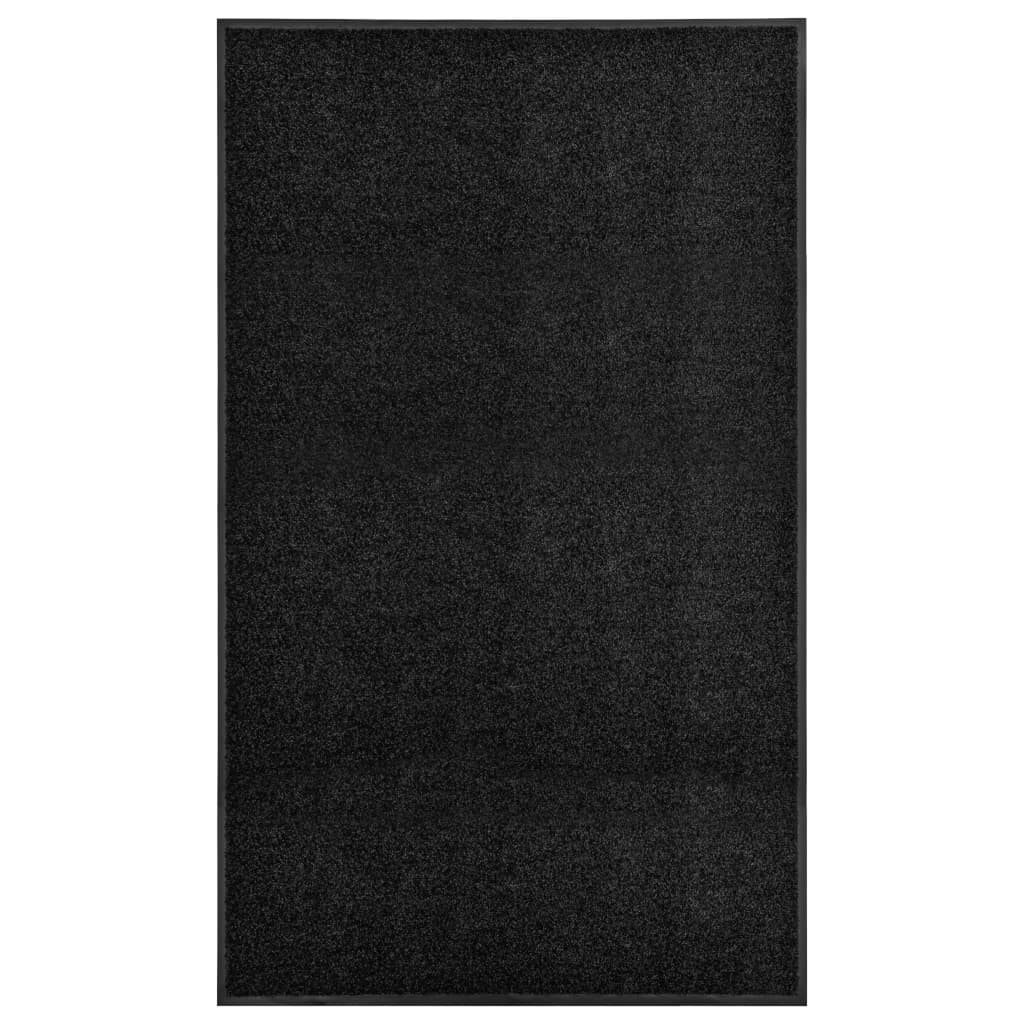 VIDAXL -Türmatte waschbarer 90x150 cm schwarz