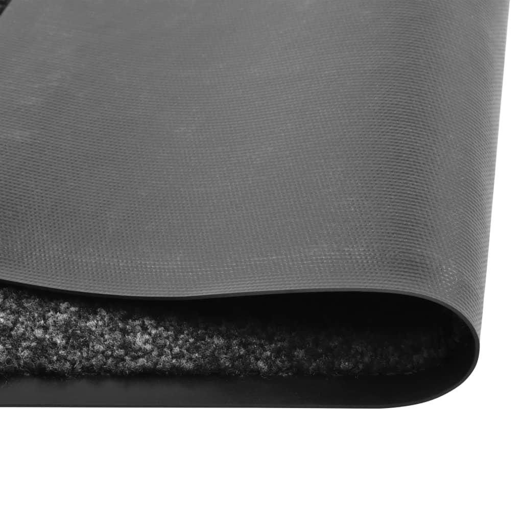 VIDAXL -Türmatte waschbarer 90x150 cm schwarz