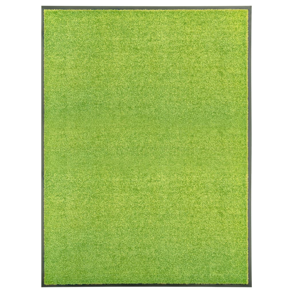 Vidaxl Doormat washable 90x120 cm green