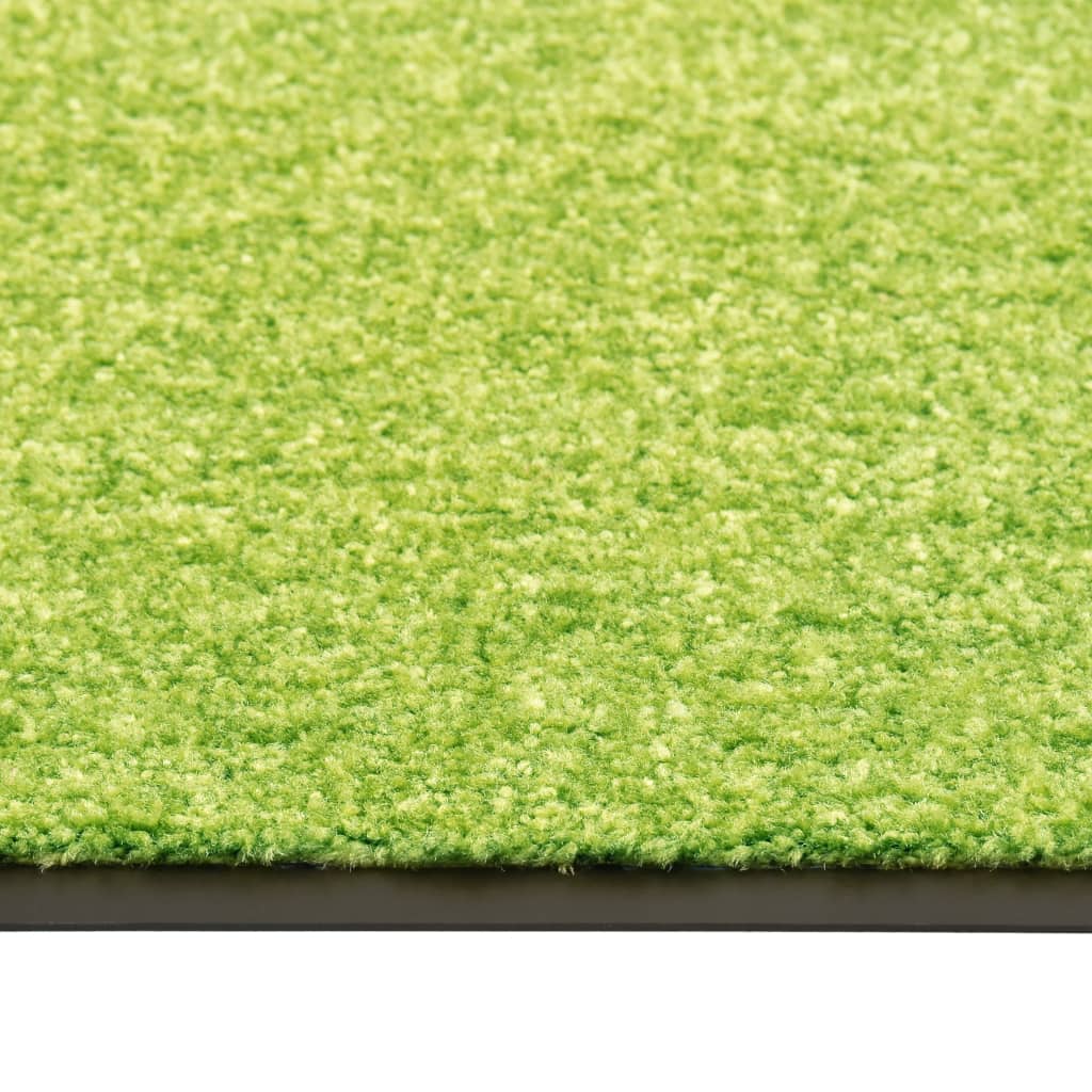 Vidaxl Doormat washable 90x120 cm green