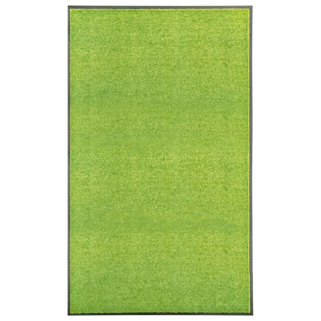 Vidaxl Doormat washable 90x150 cm green