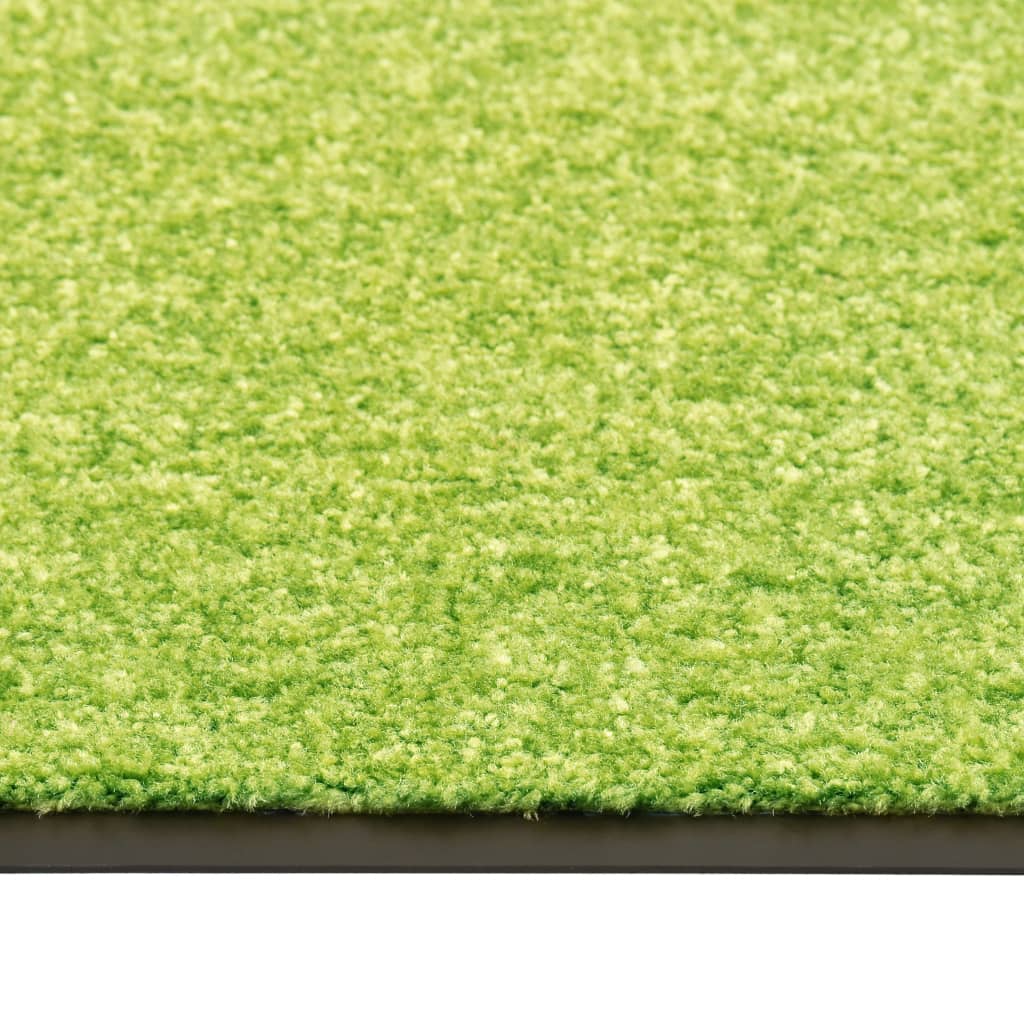Vidaxl Doormat washable 90x150 cm green