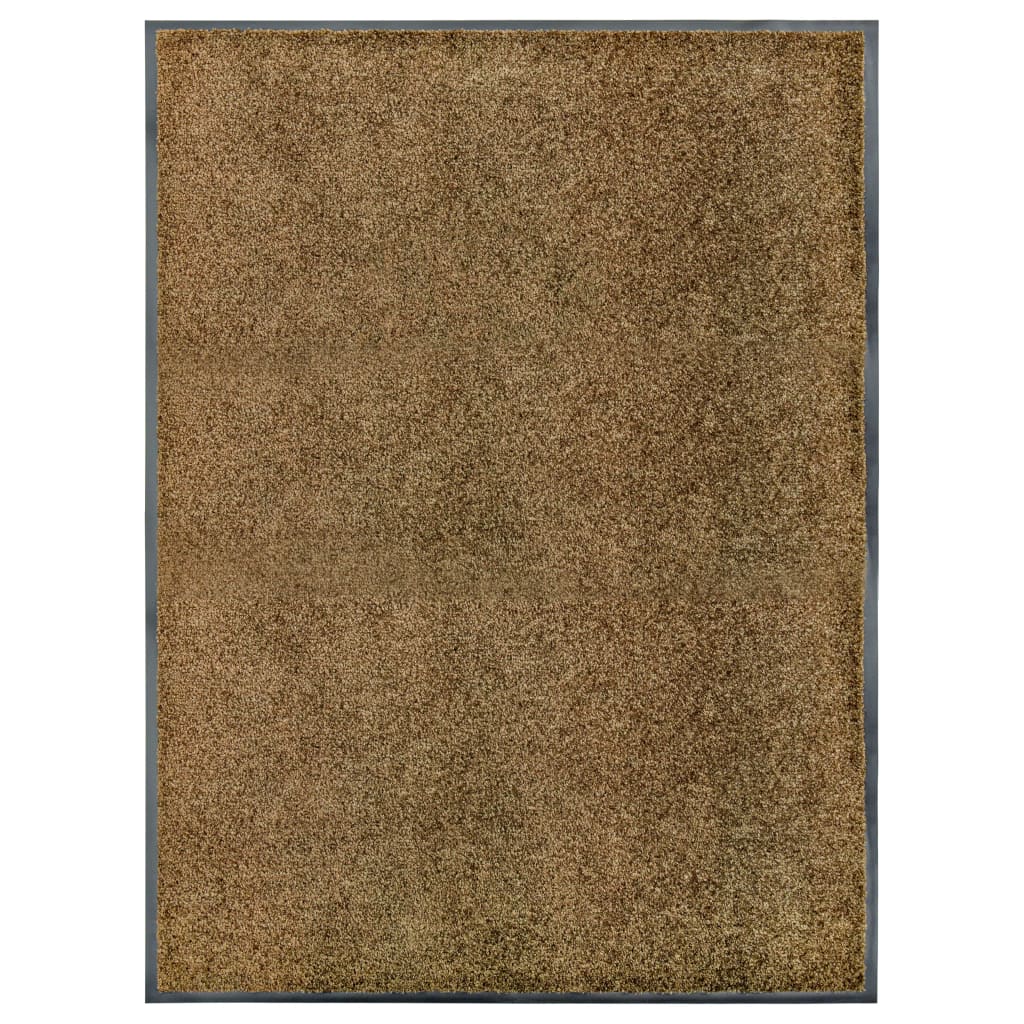 Vidaxl Doormat washable 90x120 cm brown