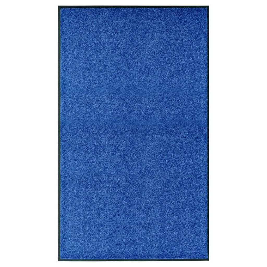 Vidaxl dørmat vaskbar 90x150 cm blå