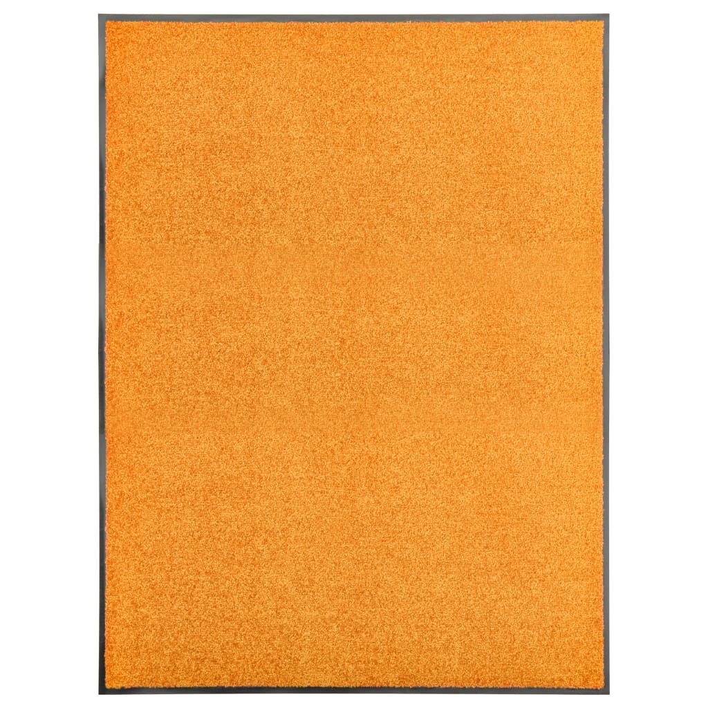 Vidaxl Doormat Washable 90x120 cm pomarańczowy