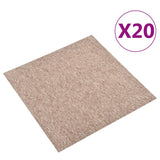 Vidaxl Carpet tiles 20 st 5 m² 50x50 cm Beige