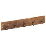 VidaXL Wall coat rack with 5 hooks 100x2.5x15 cm solid recycled wood