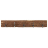 VidaXL Wall coat rack with 5 hooks 100x2.5x15 cm solid recycled wood