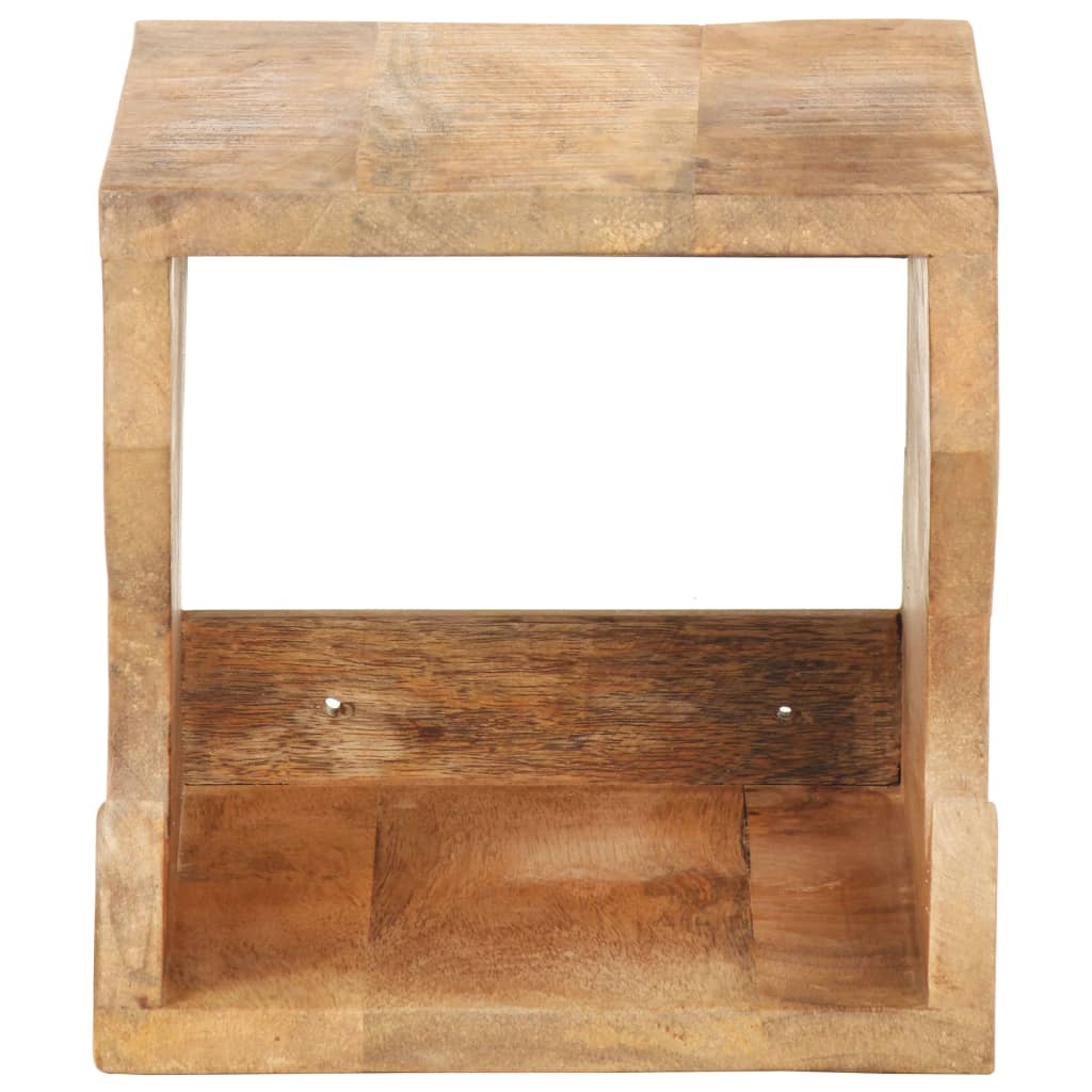 Vidaxl Wall Bicycle Rack 35x25x25 cm Solid Rough mangowood