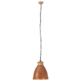 Vidaxl hanging lamp industrial E27 35 cm iron and solid wood copper color